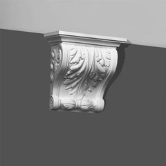 B-403-Luxxus Classic Polyurethane Corbel, Primed White. Height: 7-1/2