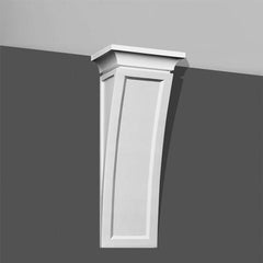 B-410-Luxxus Classic Polyurethane Corbel, Primed White. Height: 19-11/16