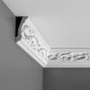 C201-Luxxus Decorative Polyurethane Crown Molding, Primed White. Face: 4-15/16 C201-Luxxus Decorative Polyurethane Crown Molding, Primed White. Face: 4-15/16