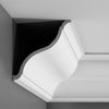 C335-Luxxus Plain Polyurethane Crown Molding, Primed White. Face: 11-1/2 C335-Luxxus Plain Polyurethane Crown Molding, Primed White. Face: 11-1/2
