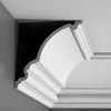C336-Luxxus Plain Polyurethane Crown Molding, Primed White. Face: 14-3/4 C336-Luxxus Plain Polyurethane Crown Molding, Primed White. Face: 14-3/4
