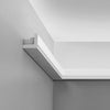 C361-Luxxus Plain Polyurethane Crown Molding for Indirect Lighting. Length: 78-3/4 C361-Luxxus Plain Polyurethane Crown Molding for Indirect Lighting. Length: 78-3/4