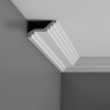 C400-Luxxus Plain Polyurethane Crown Molding, Primed White. Face: 4-5/8 C400-Luxxus Plain Polyurethane Crown Molding, Primed White. Face: 4-5/8