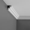 C602-Luxxus Plain Polyurethane Crown Molding, Primed White. Face: 2-9/16 C602-Luxxus Plain Polyurethane Crown Molding, Primed White. Face: 2-9/16