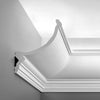 C900-Luxxus Plain Polyurethane Crown Molding for Indirect Lighting. Face: 8-13/16 C900-Luxxus Plain Polyurethane Crown Molding for Indirect Lighting. Face: 8-13/16