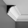 CX106 - Axxent Plain Duropolymer Crown Molding, Primed White. Face: 6-11/16 CX106 - Axxent Plain Duropolymer Crown Molding, Primed White. Face: 6-11/16