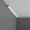 CX132 - Axxent Plain Duropolymer Crown Molding, Primed White. Face: 1-1/8 CX132 - Axxent Plain Duropolymer Crown Molding, Primed White. Face: 1-1/8
