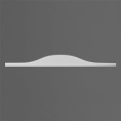 D102-Luxxus Classic Polyurethane Double Door Header, Primed White. Width: 82-7/8