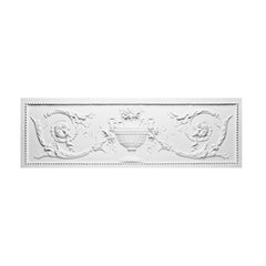 D140-Luxxus Classic Polyurethane Door Pediment, Primed White. Width: 39