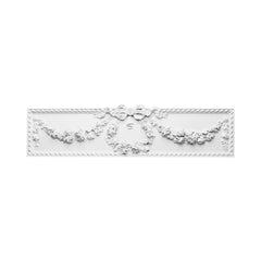 D161-Luxxus Classic Polyurethane Door Pediment, Primed White. Width: 36-1/4