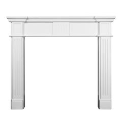 H101-Luxxus Classic Polyurethane Fireplace Surround Decoration, Primed White. Width: 50-3/4