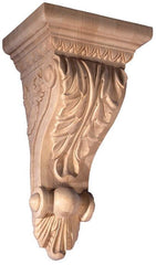 Acanthus Leaf Korbel - plain corbels , decorative wood shelf, wood embossed carvings.