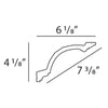 C217-Luxxus Plain Polyurethane Crown Molding, Primed White. Face: 7-3/8 C217-Luxxus Plain Polyurethane Crown Molding, Primed White. Face: 7-3/8