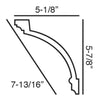 C218-Luxxus Decorative Polyurethane Crown Molding, Primed White. Face: 7-13/16