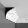 C218-Luxxus Decorative Polyurethane Crown Molding, Primed White. Face: 7-13/16 C218-Luxxus Decorative Polyurethane Crown Molding, Primed White. Face: 7-13/16