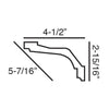 C220-Luxxus Plain Polyurethane Crown Molding, Primed White. Face 5-7/16 C220-Luxxus Plain Polyurethane Crown Molding, Primed White. Face 5-7/16