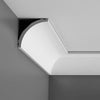 C240-Luxxus Plain Polyurethane Crown Molding, Primed White. Face: 4-1/2 C240-Luxxus Plain Polyurethane Crown Molding, Primed White. Face: 4-1/2