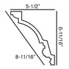 C301-Luxxus Decorative Polyurethane Crown Molding, Primed White. Face: 8-11/16 C301-Luxxus Decorative Polyurethane Crown Molding, Primed White. Face: 8-11/16
