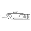 C305-Luxxus Plain Polyurethane Crown Molding, Primed White. Face: 2-3/16 C305-Luxxus Plain Polyurethane Crown Molding, Primed White. Face: 2-3/16