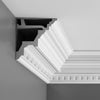 C305-Luxxus Plain Polyurethane Crown Molding, Primed White. Face: 2-3/16 C305-Luxxus Plain Polyurethane Crown Molding, Primed White. Face: 2-3/16