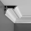 C305-Luxxus Plain Polyurethane Crown Molding, Primed White. Face: 2-3/16 C305-Luxxus Plain Polyurethane Crown Molding, Primed White. Face: 2-3/16
