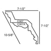 C307-Luxxus Decorative Polyurethane Crown Molding, Primed White. Face: 10-5/8 C307-Luxxus Decorative Polyurethane Crown Molding, Primed White. Face: 10-5/8