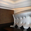 C332-Luxxus Plain Polyurethane Crown Molding, Primed White. Face: 10-1/8 C332-Luxxus Plain Polyurethane Crown Molding, Primed White. Face: 10-1/8