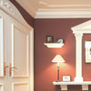 C334-Luxxus Plain Polyurethane Crown Molding,  Primed White. Face: 9-11/16 C334-Luxxus Plain Polyurethane Crown Molding,  Primed White. Face: 9-11/16