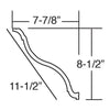 C335-Luxxus Plain Polyurethane Crown Molding, Primed White. Face: 11-1/2 C335-Luxxus Plain Polyurethane Crown Molding, Primed White. Face: 11-1/2