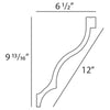 C337-Luxxus Plain Polyurethane Crown Molding, Primed White. Face: 12 C337-Luxxus Plain Polyurethane Crown Molding, Primed White. Face: 12