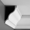 C337-Luxxus Plain Polyurethane Crown Molding, Primed White. Face: 12 C337-Luxxus Plain Polyurethane Crown Molding, Primed White. Face: 12