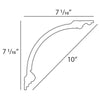 C338-Luxxus Plain Polyurethane Crown Molding, Primed White. Face: 10 C338-Luxxus Plain Polyurethane Crown Molding, Primed White. Face: 10
