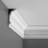 C339-Luxxus Plain Polyurethane Crown Molding, Primed White. Face: 6 C339-Luxxus Plain Polyurethane Crown Molding, Primed White. Face: 6