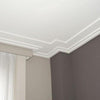 C353-Luxxus Plain Polyurethane Crown Molding, Primed White. Face: 1-3/16 C353-Luxxus Plain Polyurethane Crown Molding, Primed White. Face: 1-3/16