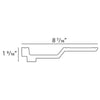C354-Luxxus Plain Polyurethane Crown Molding, Primed White. Face: 1-9/16 C354-Luxxus Plain Polyurethane Crown Molding, Primed White. Face: 1-9/16