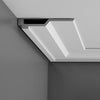C354-Luxxus Plain Polyurethane Crown Molding, Primed White. Face: 1-9/16 C354-Luxxus Plain Polyurethane Crown Molding, Primed White. Face: 1-9/16
