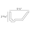 C358-Luxxus Plain Polyurethane Crown Molding for Indirect Lighting. Length: 78-3/4 C358-Luxxus Plain Polyurethane Crown Molding for Indirect Lighting. Length: 78-3/4