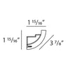 C362-Luxxus Plain Polyurethane Crown Molding for Indirect Lighting. Face: 3-7/8 C362-Luxxus Plain Polyurethane Crown Molding for Indirect Lighting. Face: 3-7/8