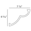 C370-Luxxus Plain Polyurethane Crown Molding, Primed White. Length: 78-3/4 C370-Luxxus Plain Polyurethane Crown Molding, Primed White. Length: 78-3/4