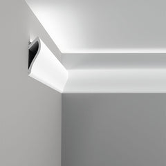 C371-Luxxus Plain Polyurethane Crown Molding For Indirect Lighting. Length: 78-3/4