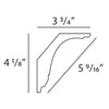 C402-Luxxus Decorative Polyurethane Crown Molding, Primed White. Face: 5-9/16 C402-Luxxus Decorative Polyurethane Crown Molding, Primed White. Face: 5-9/16
