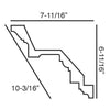 C422-Luxxus Decorative Polyurethane Crown Molding, Primed White. Face: 10-3/16 Length: 78-3/4 C422-Luxxus Decorative Polyurethane Crown Molding, Primed White. Face: 10-3/16 Length: 78-3/4