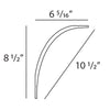 C990-Luxxus Plain Polyurethane Crown Molding, Primed White. Face: 10-1/2 C990-Luxxus Plain Polyurethane Crown Molding, Primed White. Face: 10-1/2