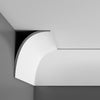 C990-Luxxus Plain Polyurethane Crown Molding, Primed White. Face: 10-1/2 C990-Luxxus Plain Polyurethane Crown Molding, Primed White. Face: 10-1/2