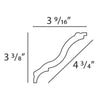 CB503 - Basixx Plain Durofoam Crown Molding, Primed White. Face: 4-3/4 CB503 - Basixx Plain Durofoam Crown Molding, Primed White. Face: 4-3/4
