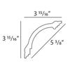 CB512 - Basixx Plain Durofoam Crown Molding, Primed White. Face: 5-3/8 CB512 - Basixx Plain Durofoam Crown Molding, Primed White. Face: 5-3/8