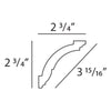 CX100 - Axxent Plain Duropolymer Crown Molding, Primed White. Face: 3-15/16 CX100 - Axxent Plain Duropolymer Crown Molding, Primed White. Face: 3-15/16