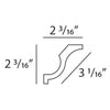 CX108 - Axxent Plain Duropolymer Crown Molding, Primed White. Face: 3-1/16 CX108 - Axxent Plain Duropolymer Crown Molding, Primed White. Face: 3-1/16