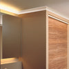 CX109 - Axxent Plain Duropolymer Crown Molding, Primed White. Face: 2-1/2 CX109 - Axxent Plain Duropolymer Crown Molding, Primed White. Face: 2-1/2