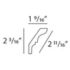 CX112 - Axxent Plain Duropolymer Crown Molding, Primed White. Face: 2-11/16 CX112 - Axxent Plain Duropolymer Crown Molding, Primed White. Face: 2-11/16